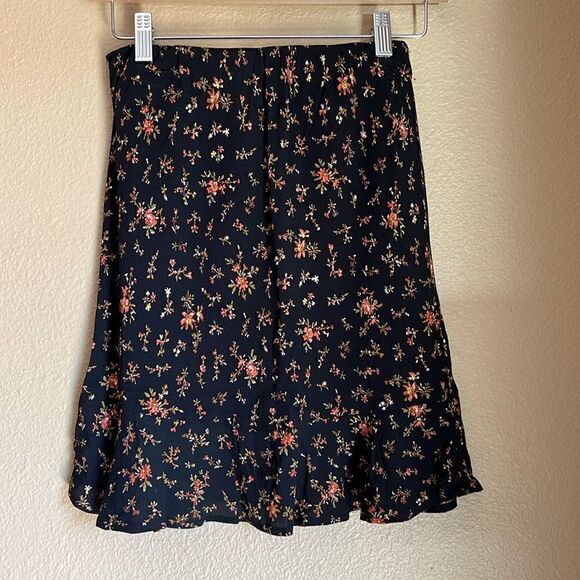 Madewell skirt  black floral 00 - Picture 1 of 8